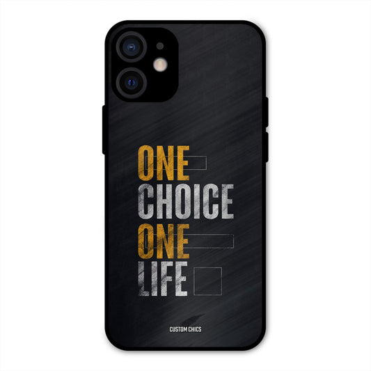 One Life iPhone 12 Mini Mobile Back Cover - Typography PrintShield Case