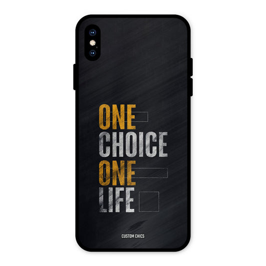 One Life iPhone XS Max Mobile Back Cover - Typography PrintShield Case