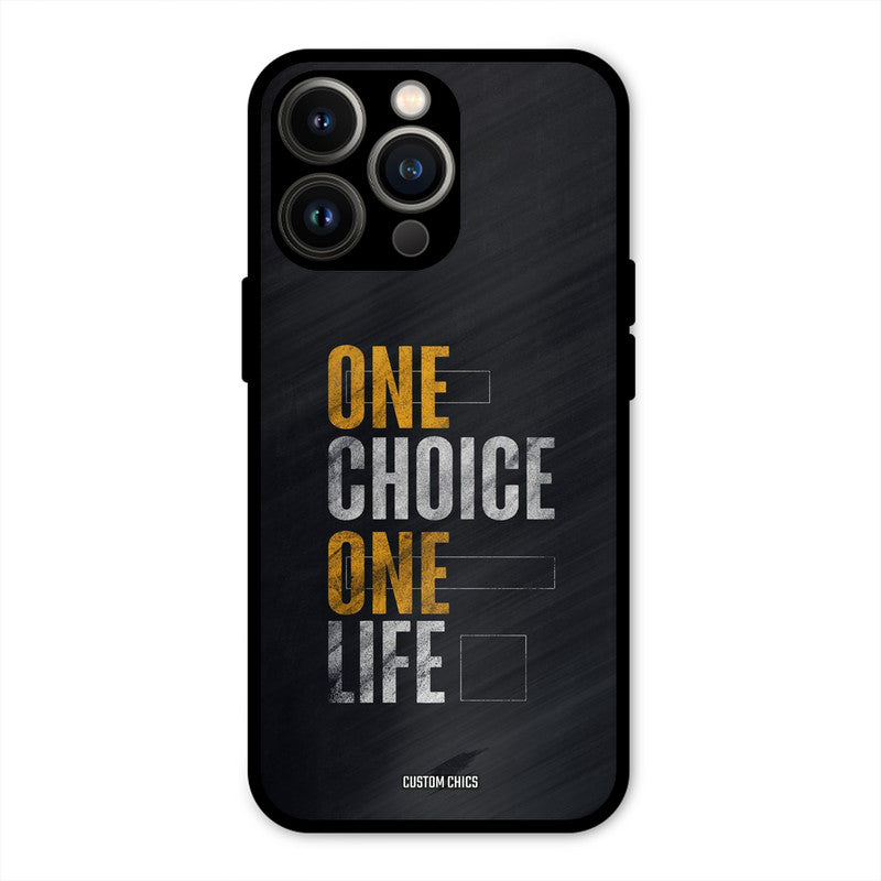One Life iPhone 13 Pro Mobile Back Cover - Typography PrintShield Case