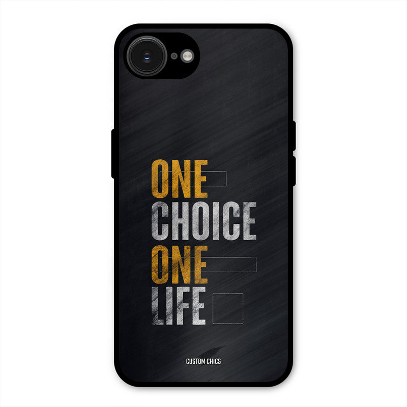 One Life iPhone 16e Mobile Back Cover - Typography PrintShield Case