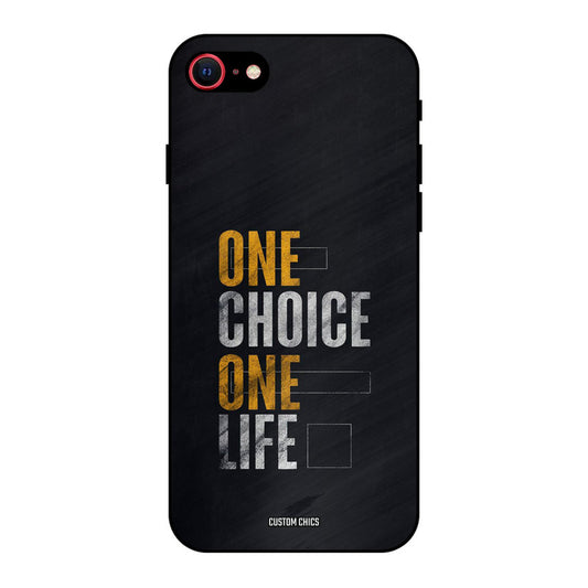 One Life iPhone SE 2020 Mobile Back Cover - Typography PrintShield Case