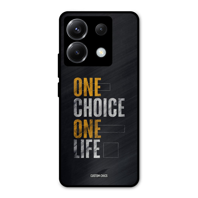 One Life Poco X6 Mobile Back Cover - Typography PrintShield Case