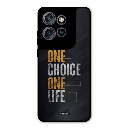 One Life Motorola Edge 50 Neo Mobile Back Cover - Typography PrintShield Case