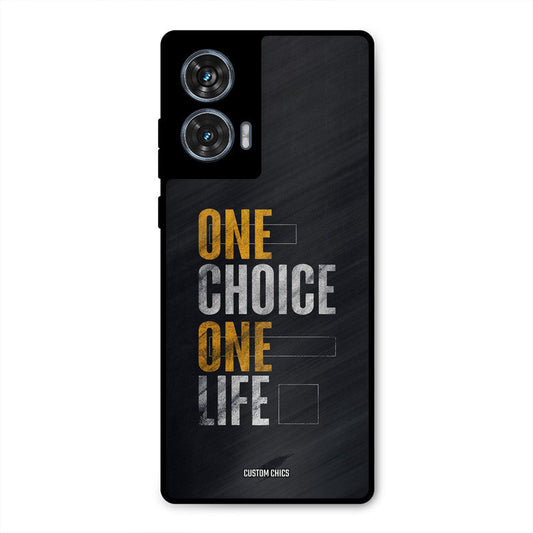 One Life Moto G96 Mobile Back Cover - Typography PrintShield Case