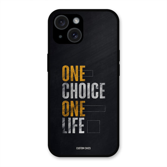 One Life iPhone 15 Plus Mobile Back Cover - Typography PrintShield Case