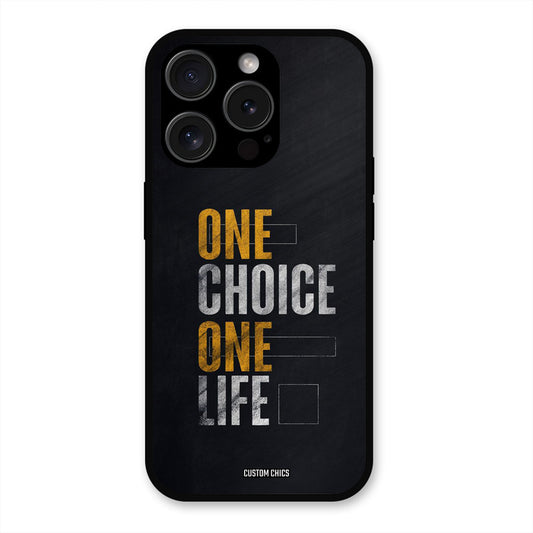 One Life iPhone 15 Pro Max Mobile Back Cover - Typography PrintShield Case