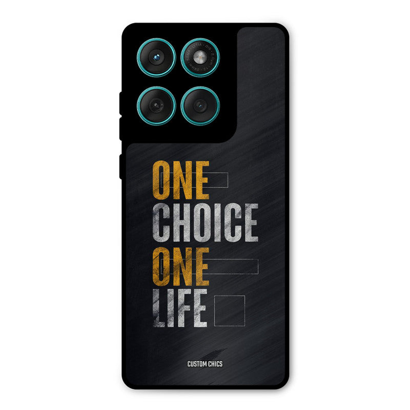 One Life Motorola Edge 60 Fusion Mobile Back Cover - Typography PrintShield Case