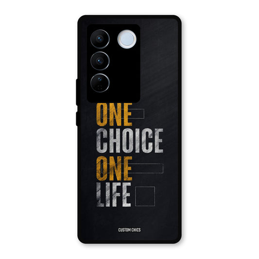 One Life Vivo V27 Pro Mobile Back Cover - Typography PrintShield Case