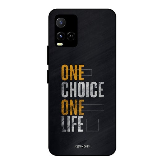 One Life Vivo Y33s Mobile Back Cover - Typography PrintShield Case