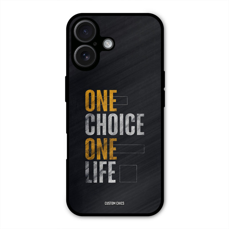 One Life iPhone 16 Plus Mobile Back Cover - Typography PrintShield Case