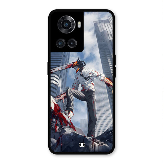 Denji Fighting OnePlus 10R Mobile Back Cover - Anime PrintShield Case