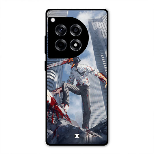 Denji Fighting OnePlus 12R Mobile Back Cover - Anime PrintShield Case