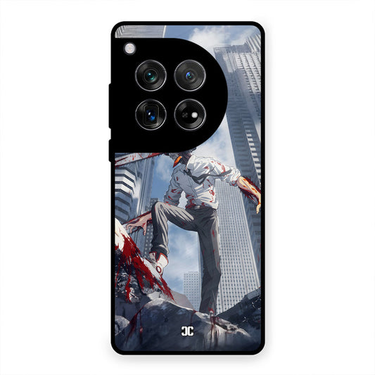 Denji Fighting OnePlus 12 Mobile Back Cover - Anime PrintShield Case