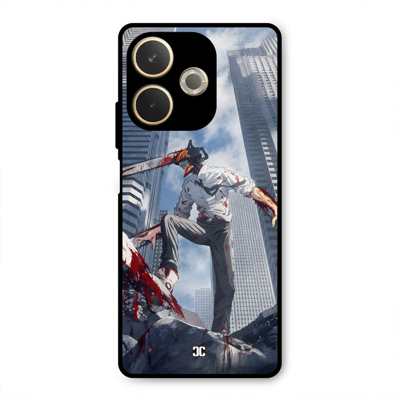 Denji Fighting Oppo A5 Pro Mobile Back Cover - Anime PrintShield Case