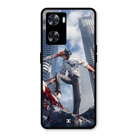 Denji Fighting Oppo A57 2022 Mobile Back Cover - Anime PrintShield Case