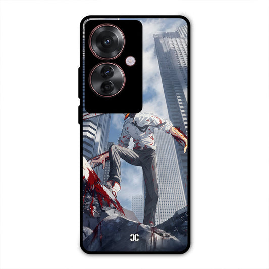 Denji Fighting Oppo F25 Pro Mobile Back Cover - Anime PrintShield Case