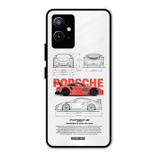 Orabge Porche Vivo Y75 5G Mobile Back Cover - Car&Bike PrintShield Case