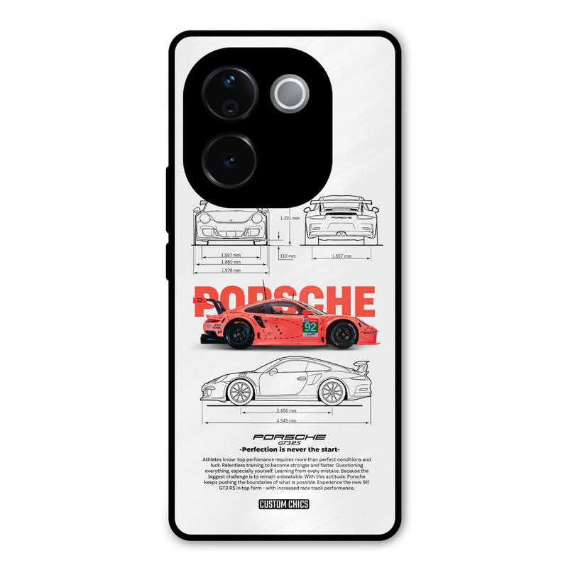 Orabge Porche Vivo T3 Pro Mobile Back Cover - Car&Bike PrintShield Case