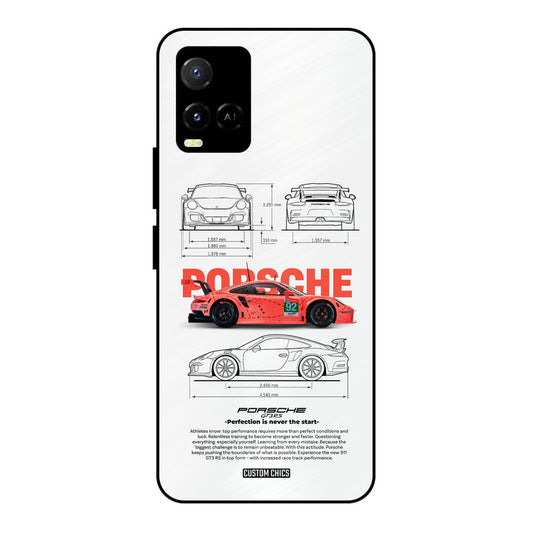 Orabge Porche Vivo Y33s Mobile Back Cover - Car&Bike PrintShield Case