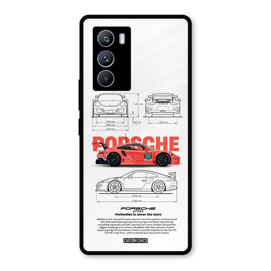 Orabge Porche iQOO 9SE Mobile Back Cover - Car&Bike PrintShield Case