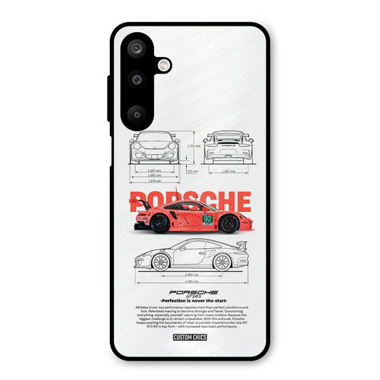 Orabge Porche Samsung Galaxy M16 Mobile Back Cover - Car&Bike PrintShield Case