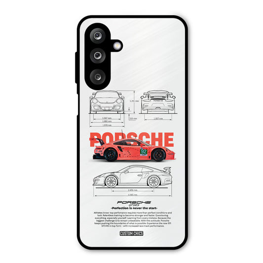 Orabge Porche Samsung Galaxy M36 Mobile Back Cover - Car&Bike PrintShield Case