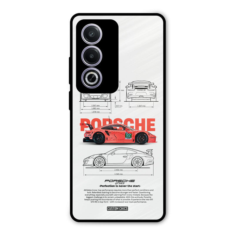 Orabge Porche Oppo K12x Mobile Back Cover - Car&Bike PrintShield Case