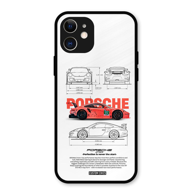 Orabge Porche iPhone 12 Mobile Back Cover - Car&Bike PrintShield Case