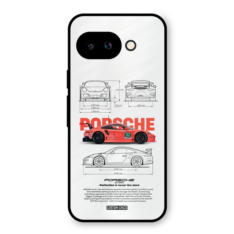 Orabge Porche Google Pixel 9A Mobile Back Cover - Car&Bike PrintShield Case