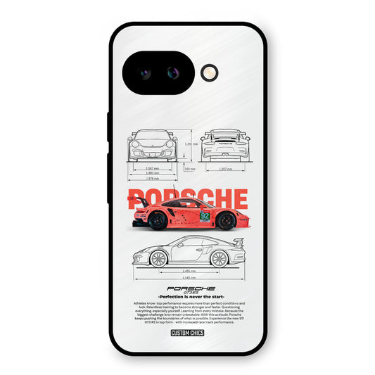 Orabge Porche Google Pixel 9A Mobile Back Cover - Car&Bike PrintShield Case