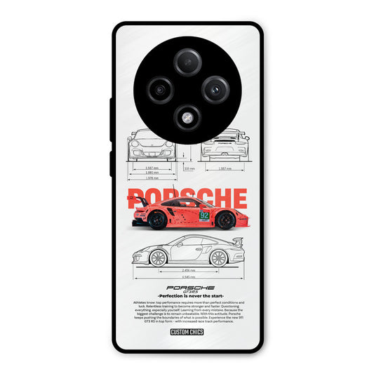 Orabge Porche Oppo F27 Pro Plus 5G Mobile Back Cover - Car&Bike PrintShield Case