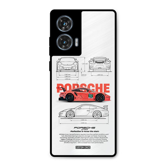 Orabge Porche Moto G96 Mobile Back Cover - Car&Bike PrintShield Case