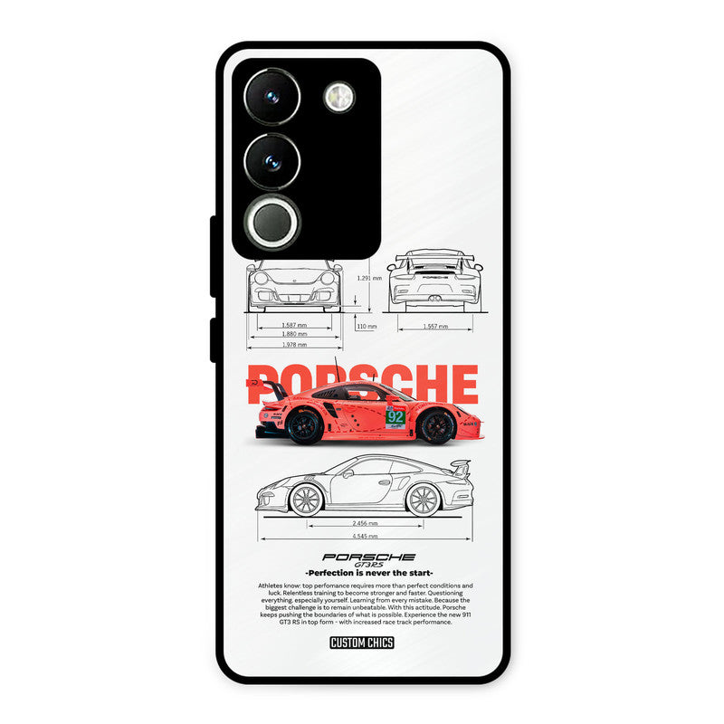 Orabge Porche Vivo Y200 Mobile Back Cover - Car&Bike PrintShield Case