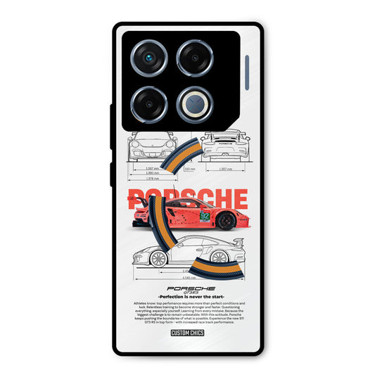 Orabge Porche Infinix GT 20 Pro Mobile Back Cover - Car&Bike PrintShield Case