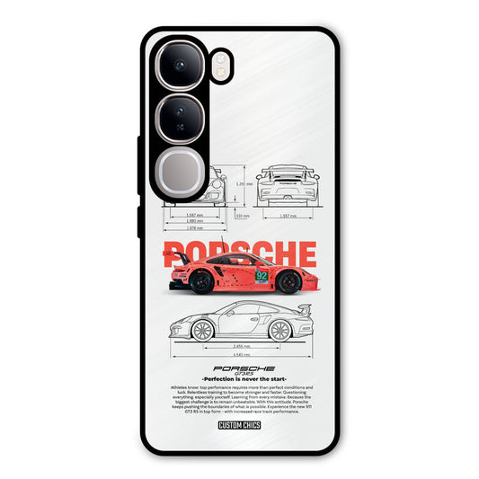 Orabge Porche Vivo Y300 Mobile Back Cover - Car&Bike PrintShield Case