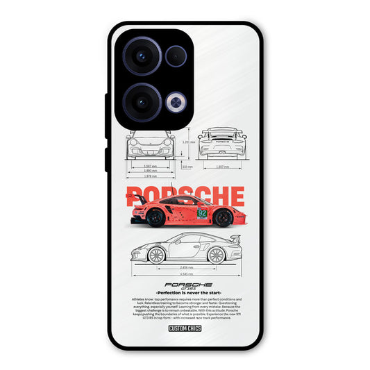 Orabge Porche Oppo Reno 13 5G Mobile Back Cover - Car&Bike PrintShield Case