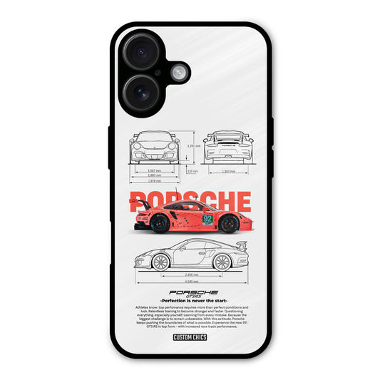 Orabge Porche iPhone 16 Plus Mobile Back Cover - Car&Bike PrintShield Case