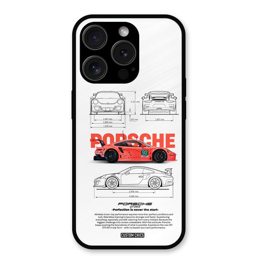 Orabge Porche iPhone 15 Pro Mobile Back Cover - Car&Bike PrintShield Case