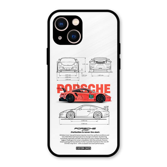 Orabge Porche iPhone 13 Mobile Back Cover - Car&Bike PrintShield Case