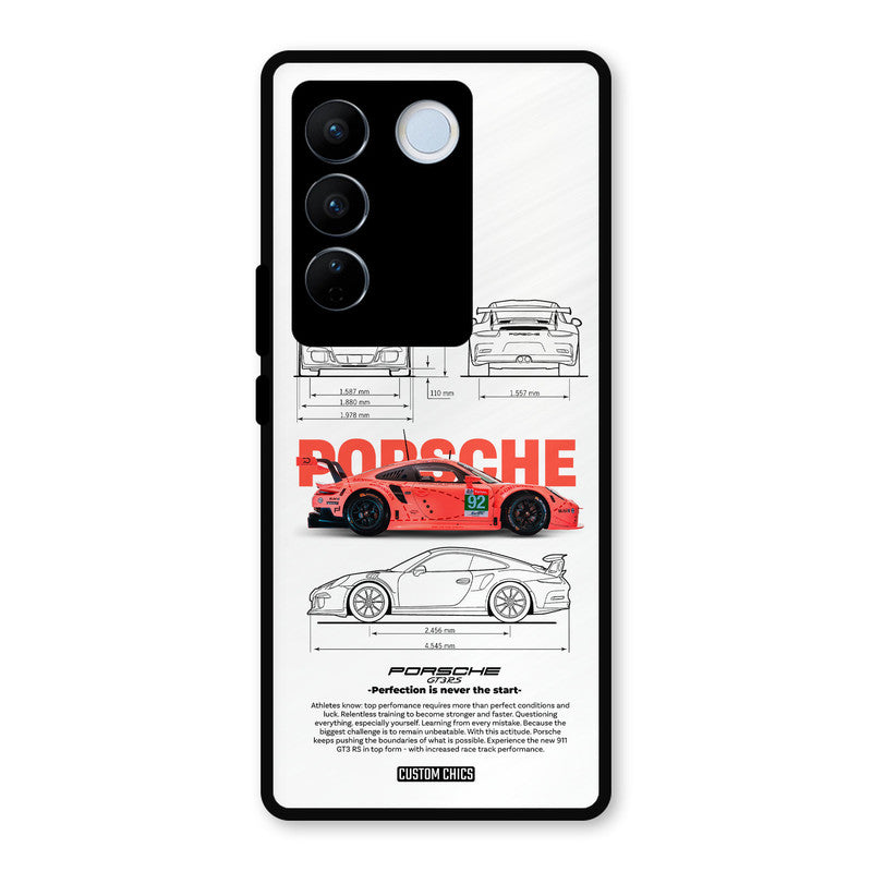 Orabge Porche Vivo V27 Pro Mobile Back Cover - Car&Bike PrintShield Case
