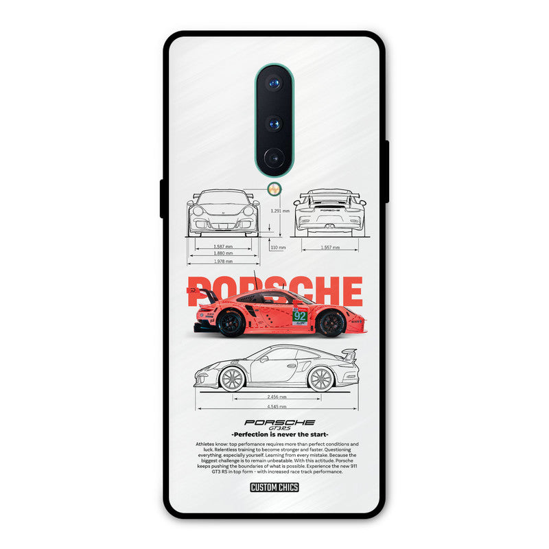 Orabge Porche Oneplus 8 Mobile Back Cover - Car&Bike PrintShield Case
