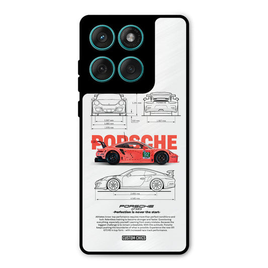 Orabge Porche Motorola Edge 60 Mobile Back Cover - Car&Bike PrintShield Case