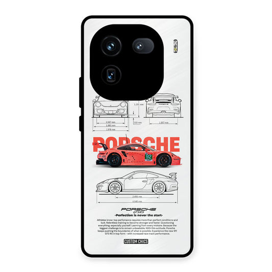 Orabge Porche iQOO 12 Mobile Back Cover - Car&Bike PrintShield Case