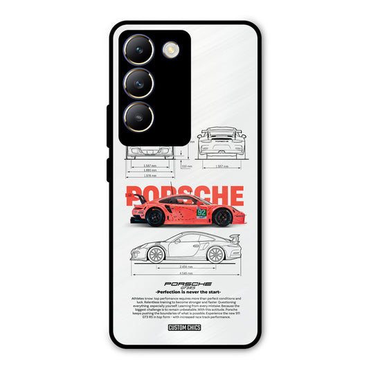 Orabge Porche Vivo Y200e Mobile Back Cover - Car&Bike PrintShield Case