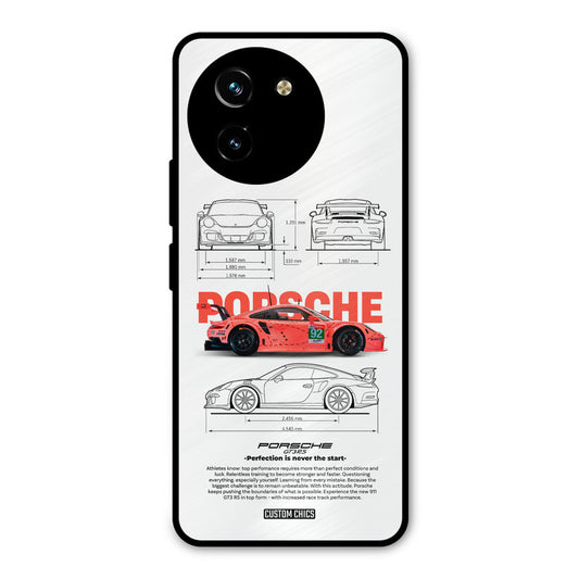 Orabge Porche Vivo Y200i Mobile Back Cover - Car&Bike PrintShield Case
