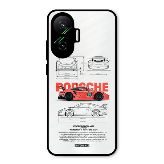 Orabge Porche Poco F7 5G Mobile Back Cover - Car&Bike PrintShield Case