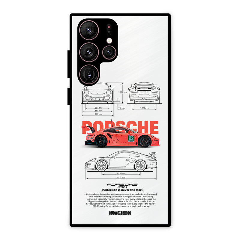 Orabge Porche Samsung Galaxy S22 Ultra Mobile Back Cover - Car&Bike PrintShield Case