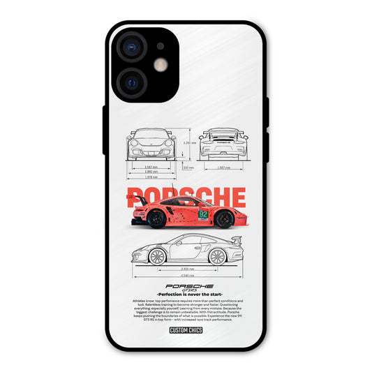 Orabge Porche iPhone 12 Mini Mobile Back Cover - Car&Bike PrintShield Case