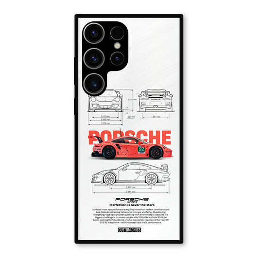 Orabge Porche Samsung Galaxy S23 Ultra Mobile Back Cover - Car&Bike PrintShield Case