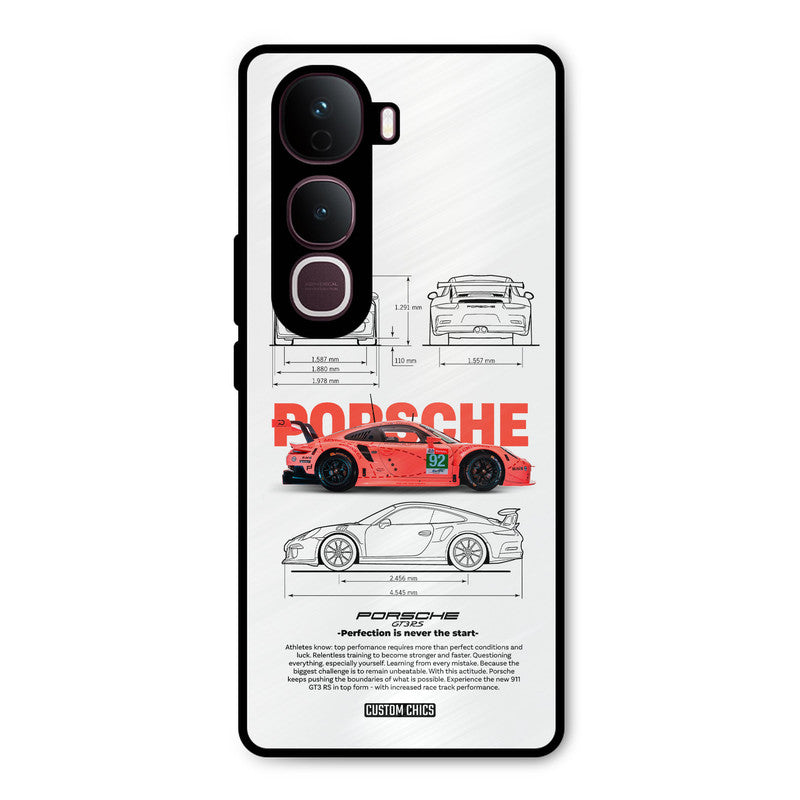 Orabge Porche Vivo Y400 Pro Mobile Back Cover - Car&Bike PrintShield Case